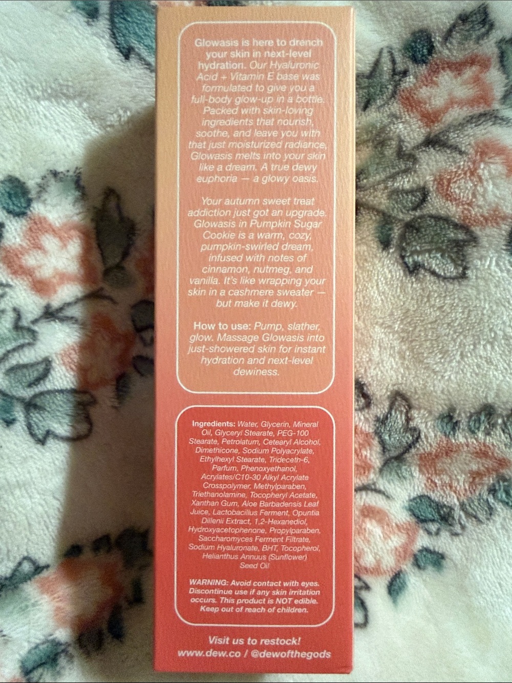 Dew of the Gods Glowasis Pumpkin Sugar Cookie Body Lotion - Picture 5 of 6